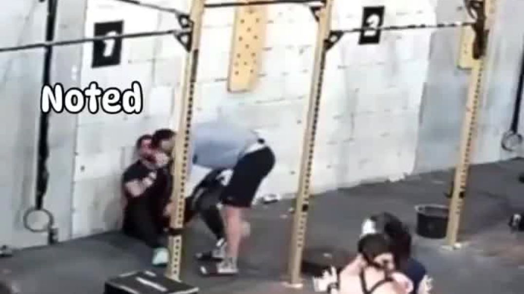 Exercise goes wrong in gym watch video