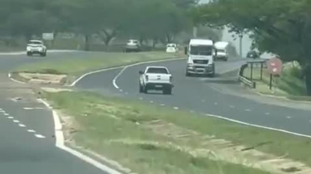 Real video recorded during car accident